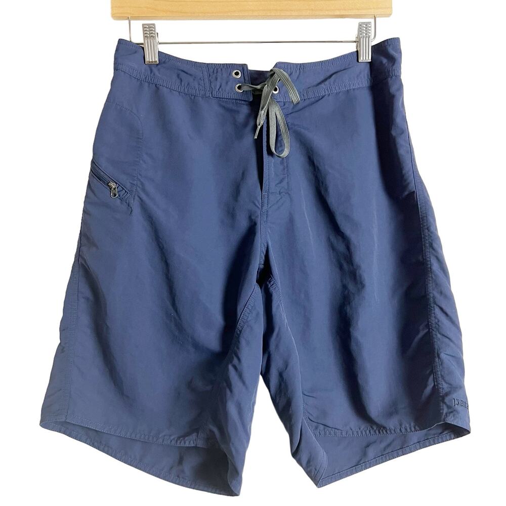 Patagonia Men’s Navy Blue Nylon WaveFarer Swim Board Shorts Size 30